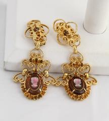 Topaz Oval Molded/Cut Earrings Clip