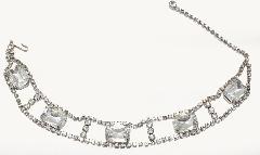 Clear Emerald Cut Necklace