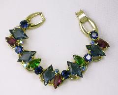 Multiple Colors Diamond Bracelet 5 Link