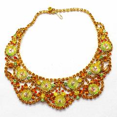Topaz Navettes Rivoli/Margarita Necklace