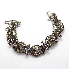 Gray (black Diamond) Navettes Bracelet 5 Link