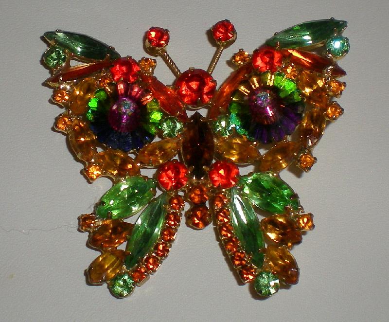 Front view of Fall Navettes Rivoli/Margarita Brooch