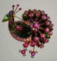 Pink Oval Multi-Color/Shaded Brooch