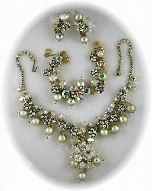 Front view of AB Chatons Only Necklace