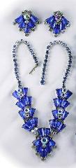 Blue Keystones Earrings Clip