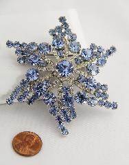 Blue Chatons Only Brooch