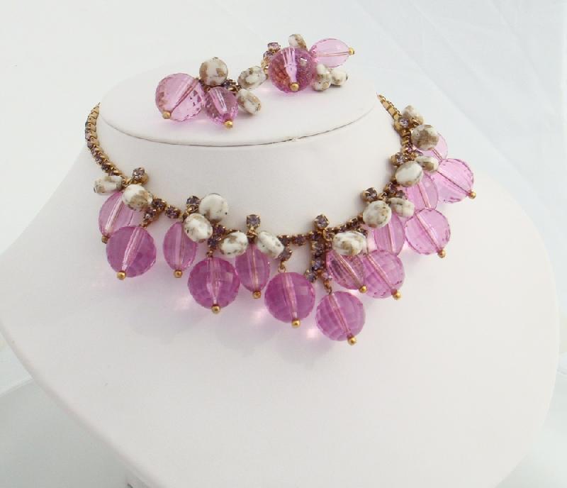 Front view of Purple (cardinal) Chatons Only Earrings Clip