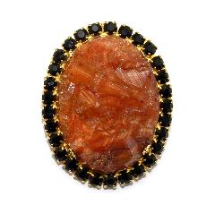 Topaz Cabochons Molded/Cut Pin Pendant