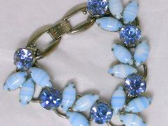 Blue Navettes Striped Bracelet 5 Link
