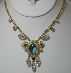 Blue Oval Necklace