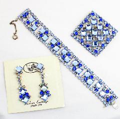 Blue Square Earrings Clip