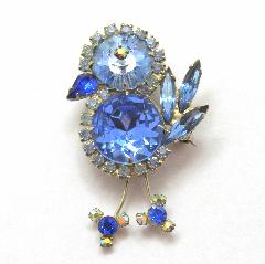 Blue Pear Rivoli/Margarita Brooch