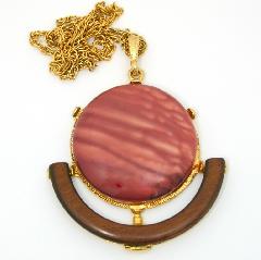 Pink Wood Pendant