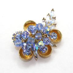 Blue Navettes Brooch