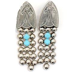 Turquoise Chatons Only Earrings Clip