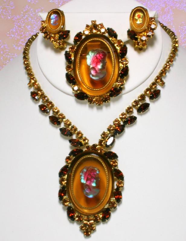 Front view of Topaz Navettes Earrings Clip