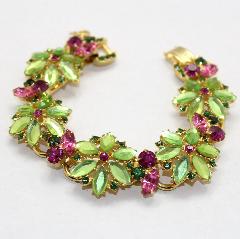 Green Navettes Bracelet 5 Link