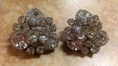 Clear Chatons Only Earrings Clip