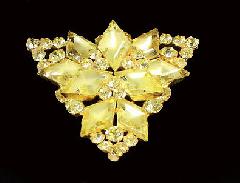 Yellow Diamond Frosted Brooch