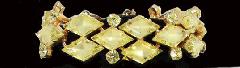 Yellow Diamond Frosted Bracelet 5 Link