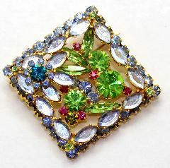 Blue Navettes Brooch