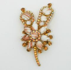 Cabochons Striped Brooch