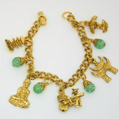Green Chatons Only Bracelet Charm