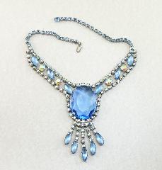 Blue Oval Necklace