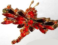 Orange Spear Brooch