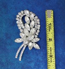 Clear Navettes Brooch