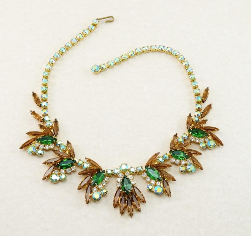 Front view of Topaz Navettes Necklace
