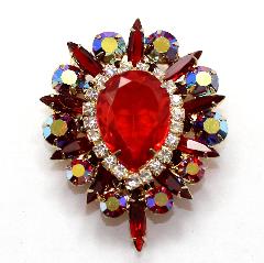Red Pear Pin Pendant