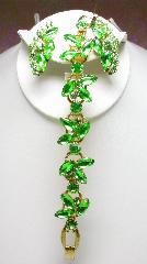 Green Navettes Bracelet 5 Link