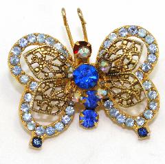 Blue Chatons Only Brooch