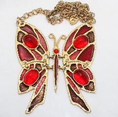 Red Cabochons Plastic Pendant