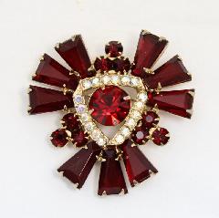 Red Keystones Brooch