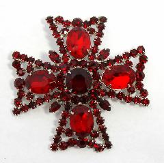 Red Oval Pin Pendant