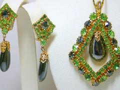Green Chatons Only Pendant