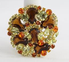 Topaz Anchor Brooch
