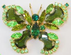 Green Anchor Brooch