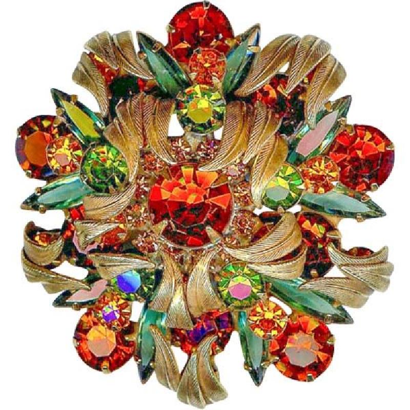 Front view of Multiple Colors Navettes Pin Pendant