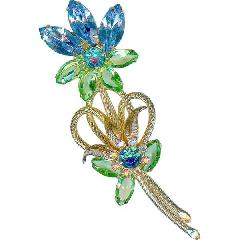 Multiple Colors Navettes Brooch