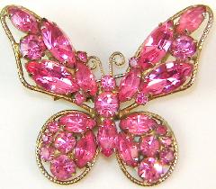 Pink Navettes Brooch