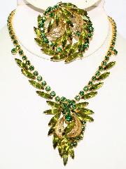 Green Navettes Necklace