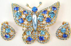Blue Navettes Brooch