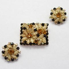 Multiple Colors Navettes Givre Brooch
