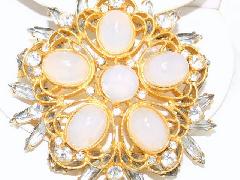 Clear Cabochons Brooch