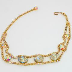 AB Cabochons Molded/Cut Necklace