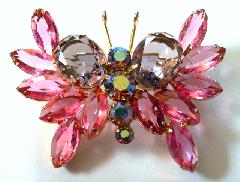 Pink Oval Brooch
