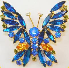 Blue Navettes Brooch